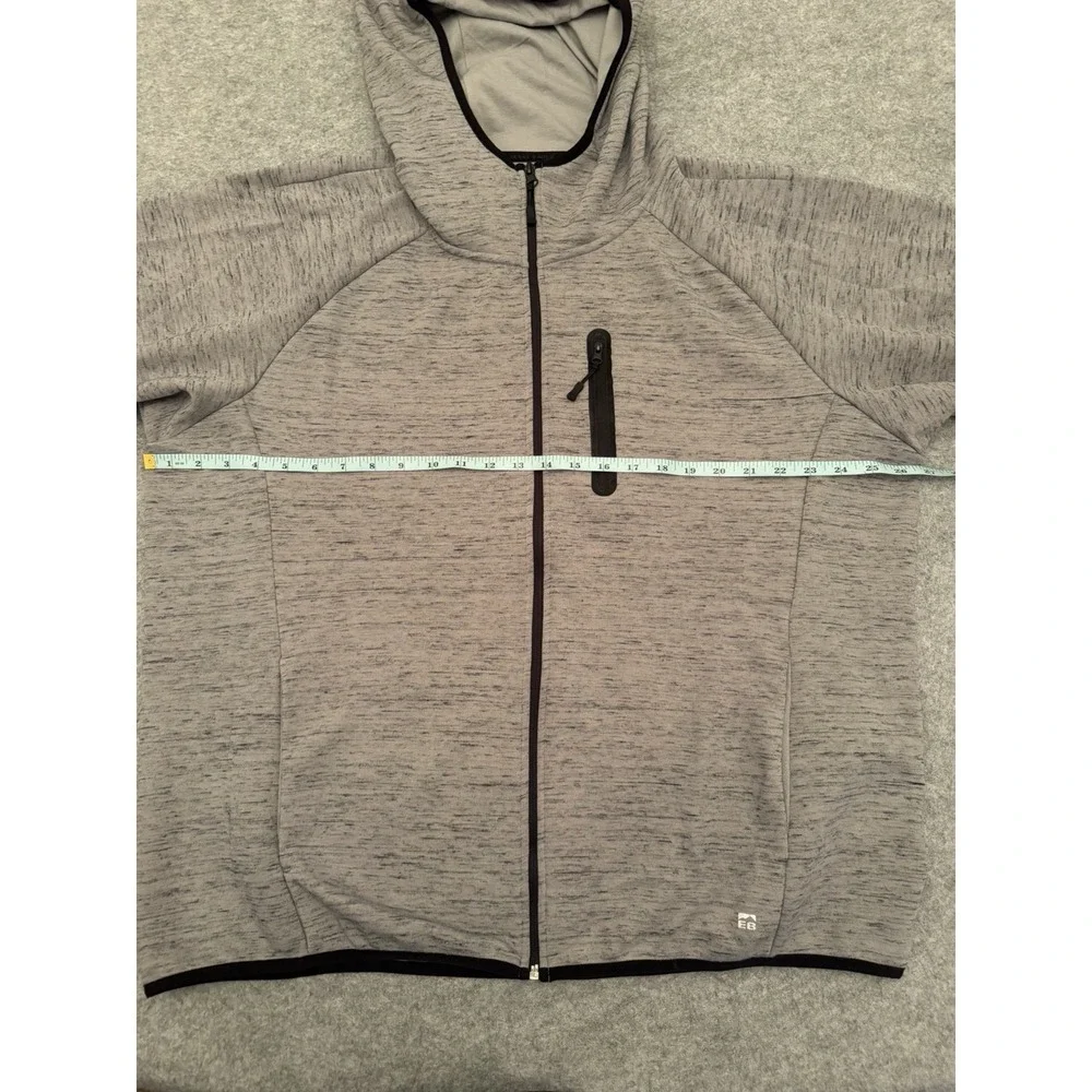 Eddie Bauer Men's Full Zip Hoodie Sweatshirt Comfy Heather Gray Size XXL